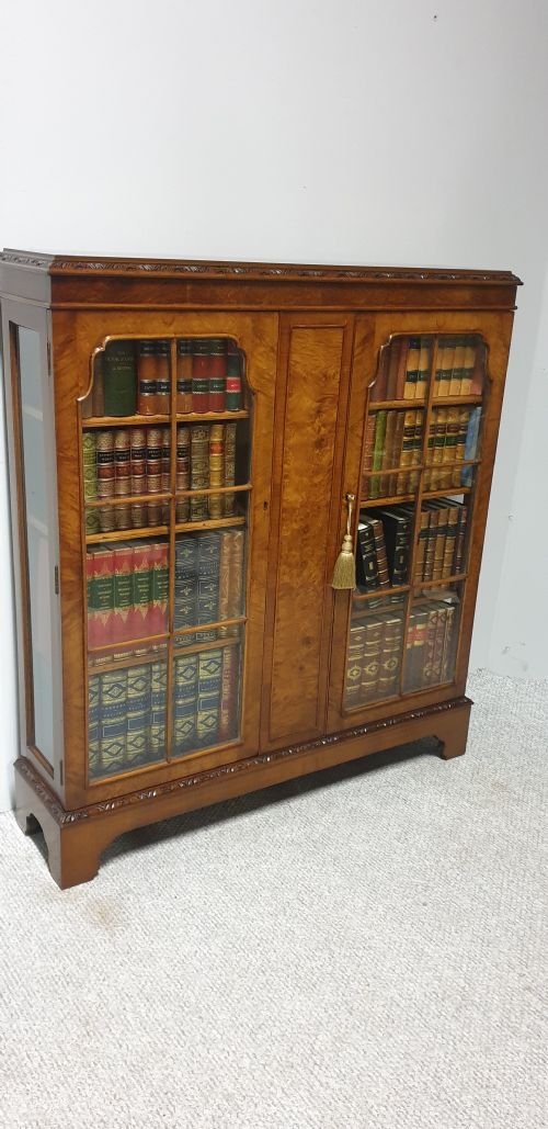 Super Quality Burr Walnut Bookcase