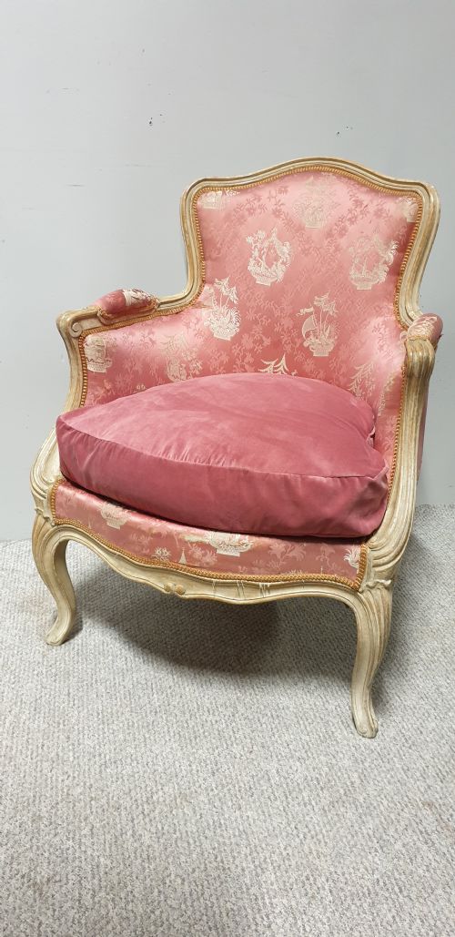 Original Painted French Tub Armchair