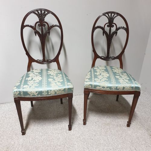 Outstanding Pair Mahogany Hall Chairs