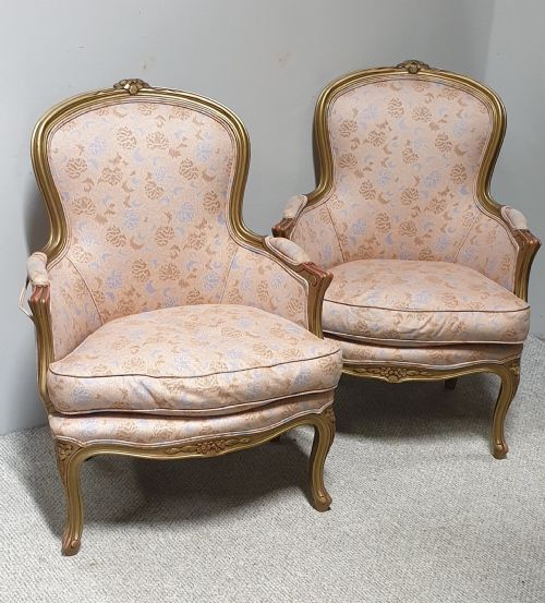 Good Pair French Tub Chairs
