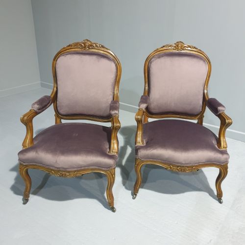 Top Quality Pair French Armchairs