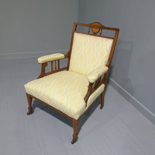 Edwardian Inlaid Armchair