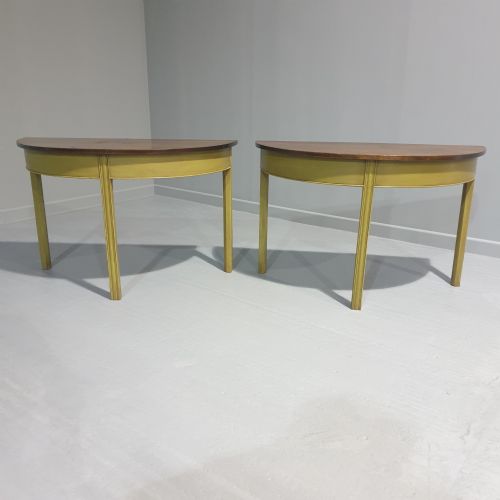 Pair Georgian Mahogany Console Tables