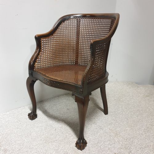Mahogany Bergere Office Chair