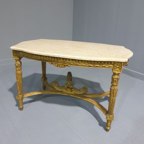 Superb French Gilt Coffee Table