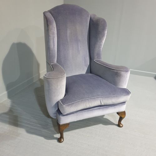 Large Victorian Wing Backed  Library Arm Chair