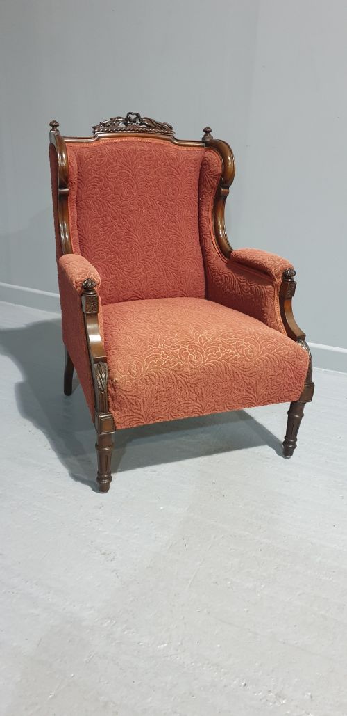 Super Mahogany Wing Library Chair
