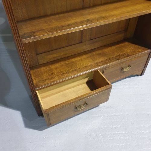 VICTORIAN OAK OPEN ADJUSTABLE BOOKCASE - ADDITIONAL PHOTO 6