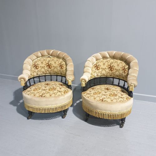Pair Victorian Tub Chairs