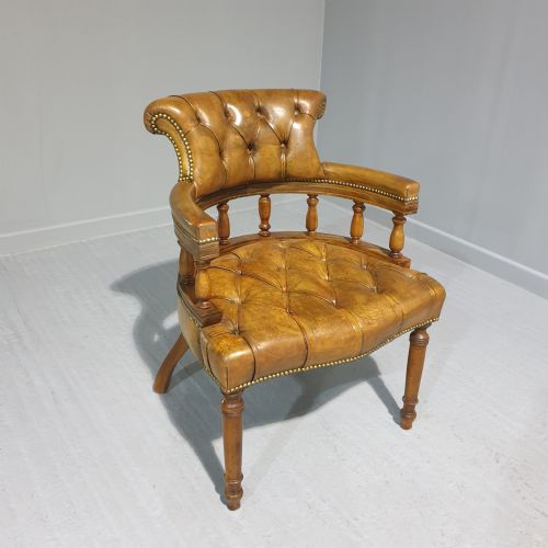 Very Good Victorian Leather Office Chair