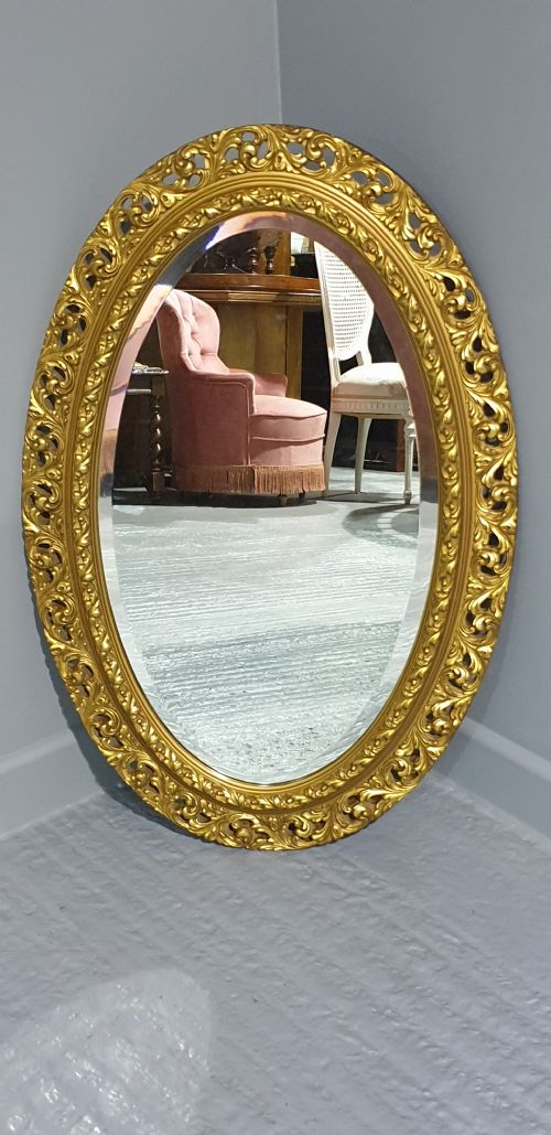 Oval Gilt Wall Mirror