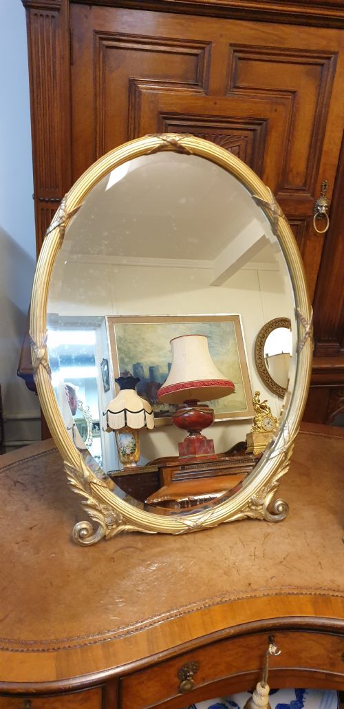 Victorian Easel Gilt Dressing Mirror