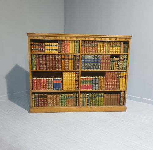 Excellent Quality Oak Adjustable Library Bookcase