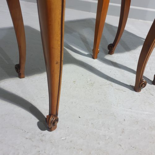 PAIR FRENCH MAHOGANY BEDSIDE LAMP TABLES - ADDITIONAL PHOTO 6