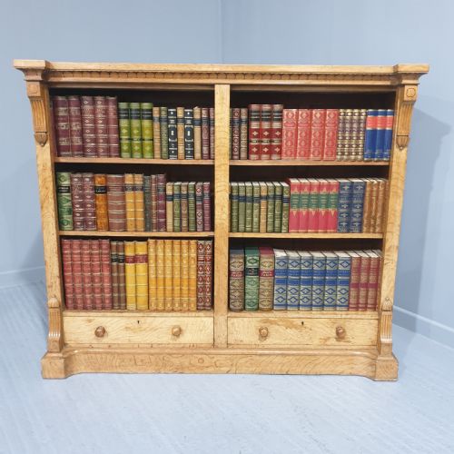 Superb Bleached Oak Open Library Bookcase