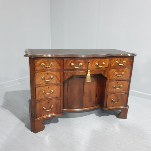 fig 1. Outstanding Serpentine Mahogany Desk