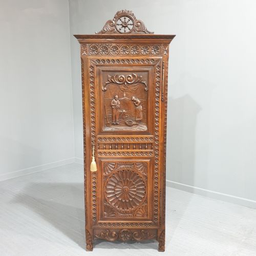 Superb Slim Carved Hall Cupboard
