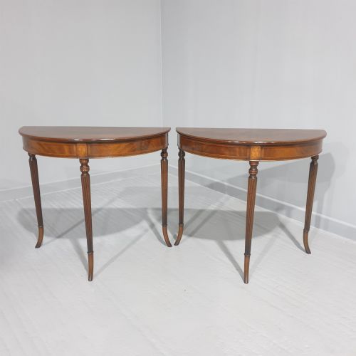 Good Pair Mahogany Console Tables