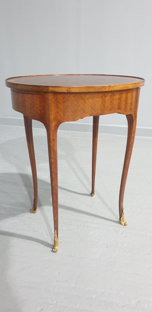 fig 1. Superb French Parquetry Lamp Table