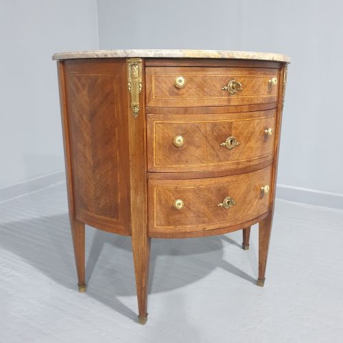 French Demi Loon Commode Chest of Drawers