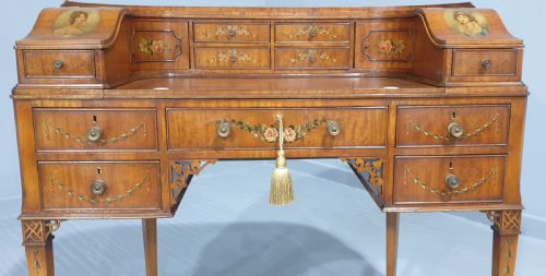 fig 1. Outstanding Painted Satinwood Carlton House Desk