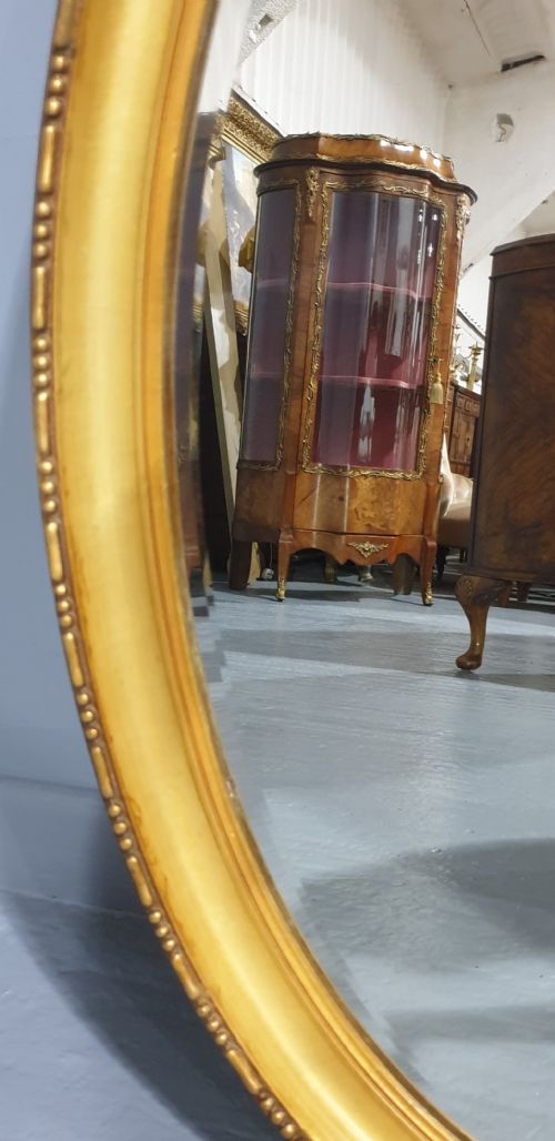 SUPER VICTORIAN OVAL GILT MIRROR - ADDITIONAL PHOTO 1
