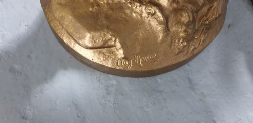 SUPERB BRONZED ART NOVEAU LAMP - ADDITIONAL PHOTO 3