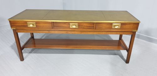 fig 1. Very Nice Mahogany Campaign Coffee Table