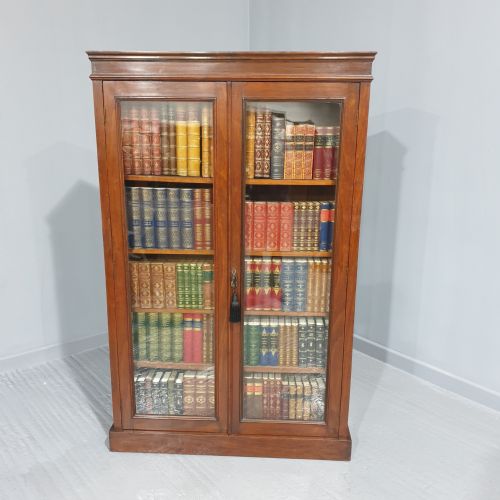 Tall Victorian Mahogany Adjustable Bookcase