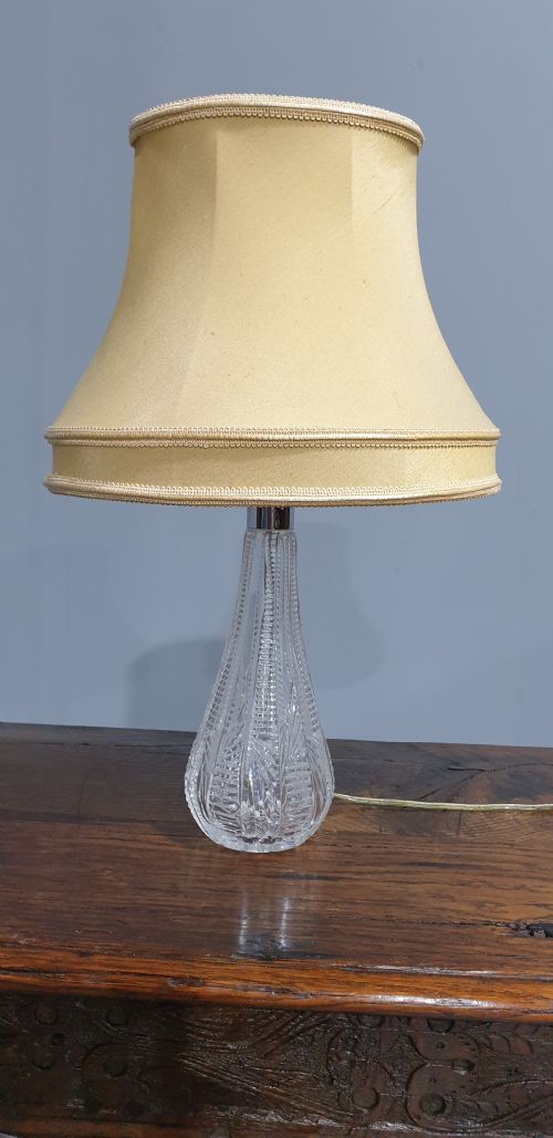 Very Pretty Cut Glass Table Lamp