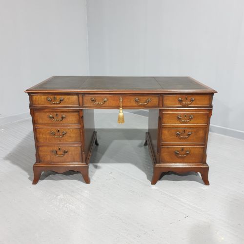 Solid Mahogany Pedestal Desk