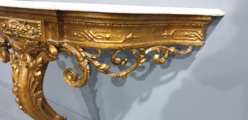 C19TH FRENCH GILT CONSOLE TABLE - ADDITIONAL PHOTO 3