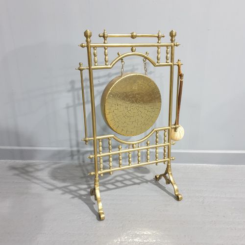 Super Floor Standing Brass Dinner Gong