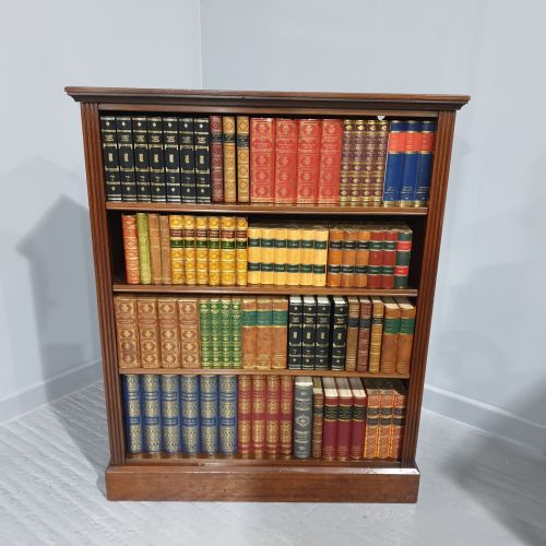 Victorian Mahogany Open Adjustable Bookcase