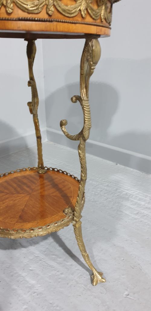 SUPER FRENCH PARQUETRY OCCASIONAL SIDE TABLE - ADDITIONAL PHOTO 3