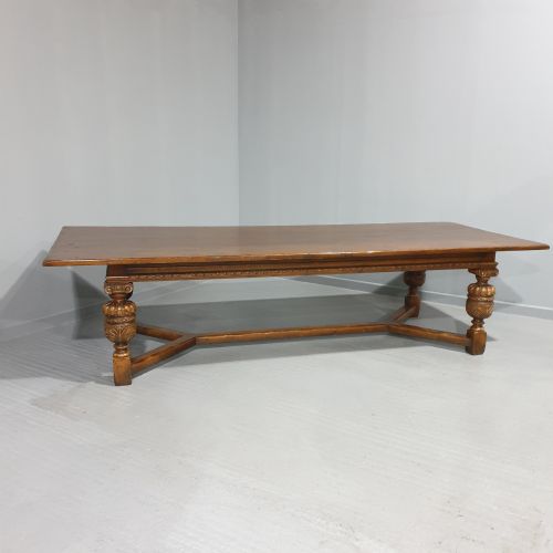Huge 10ft (4 Mtr) Oak Refrectory Dining Table