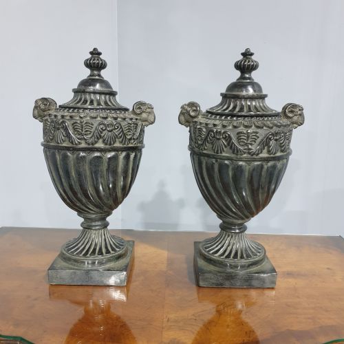 Large Pair Decorative Urns