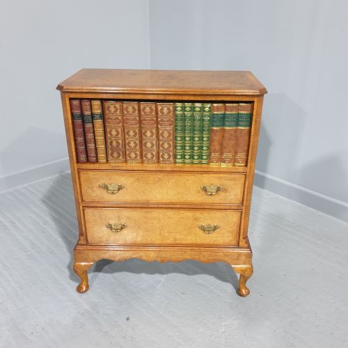 PRETTY BURR WALNUT BOOKCASE