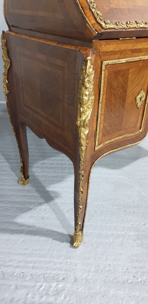EXCELLENT QUALITY EARLY 19THC FRENCH KINGWOOD PARQUETRY BUREAU - ADDITIONAL PHOTO 18