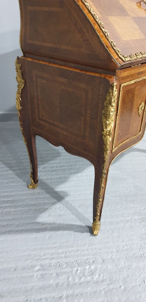EXCELLENT QUALITY EARLY 19THC FRENCH KINGWOOD PARQUETRY BUREAU - ADDITIONAL PHOTO 19