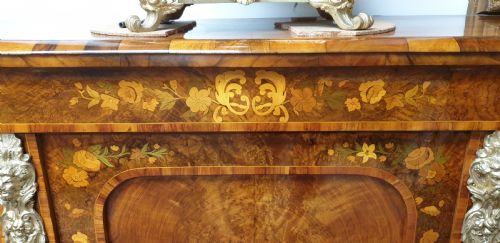 OUTSTANDING BURR WALNUT MARQUETRY BOOKCASE - ADDITIONAL PHOTO 2
