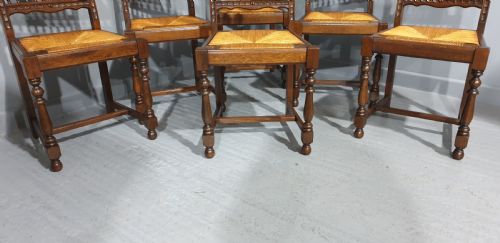 fig 1. Super Set of Six Oak Dining Chairs