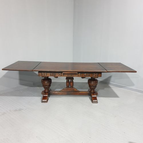 Huge French Oak Extending Kitchen Refrectory Dining Table