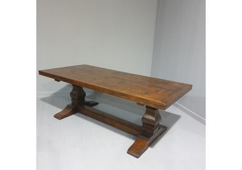 Huge 3.5m Oak Extending Refrectory Dining Table