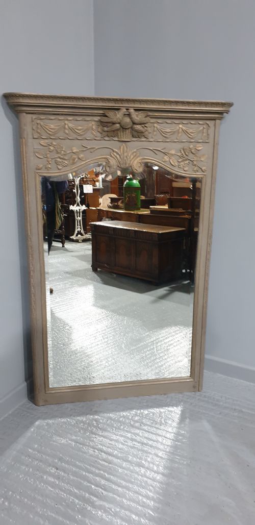 SUPER FRENCH PAINTED OVERMANTLE MIRROR - ADDITIONAL PHOTO 8