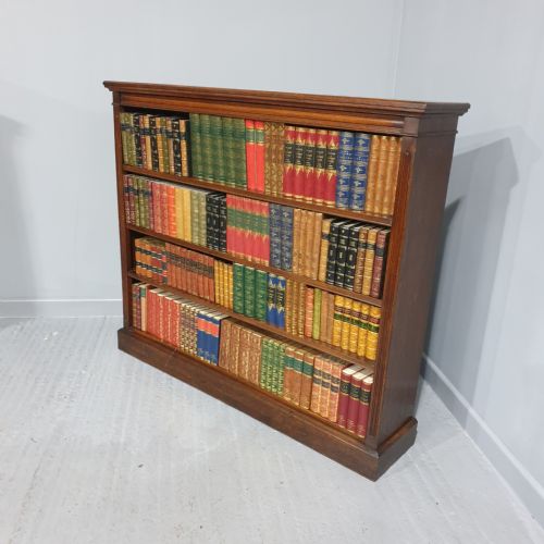 Victorian Oak Open Adjustable Library Bookcase