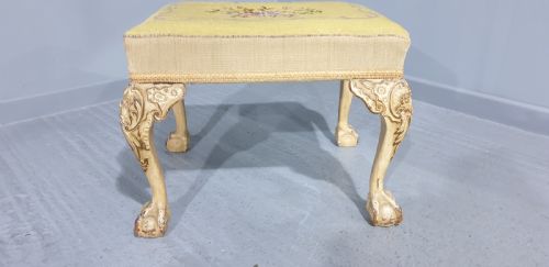 WONDERFUL ENGLISH PAINTED STOOL - ADDITIONAL PHOTO 1
