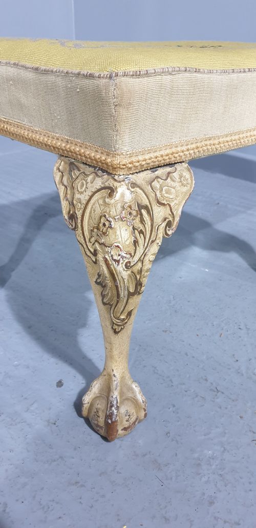 WONDERFUL ENGLISH PAINTED STOOL - ADDITIONAL PHOTO 3