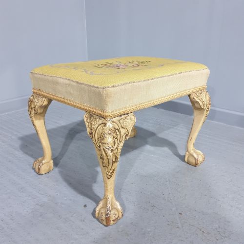 WONDERFUL ENGLISH PAINTED STOOL - ADDITIONAL PHOTO 2