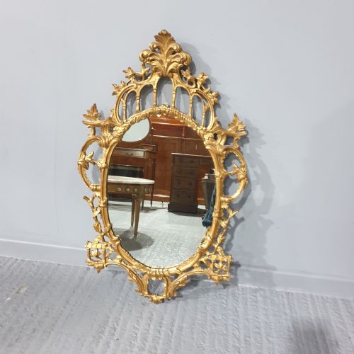 Chinese Chippendale Gilt Wood Mrror